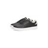 Plateausneaker TOMMY HILFIGER "CASUAL CUPSOLE SNEAKER", Damen, Gr. 35, schwarz, Nappaleder, unifarben mit Farbeinsatz, sportlich, Schuhe, Freizeitschuh, Halbschuh, Schnürer mit goldfarbenem Logoschriftzug