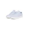 Plateausneaker TOMMY HILFIGER "CASUAL SUEDE SNEAKER", Damen, Gr. 42, blau (hellblau), Nubukleder, sportlich, Schuhe, Freizeitschuh, Halbschuh, Schnürer mit weich gepolstertem Schaftrand