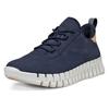 Slip-On Sneaker ECCO "GRUUV W", Damen, Gr. 36, blau (marine, beige), Leder, sportlich, Schuhe, Freizeitschuh, Halbschuh, Slipper mit ergonomischer Fluidform Sohle