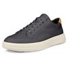 Sneaker ECCO "ECCO Move M", Herren, Gr. 44, gelb (dunkelgrau, camelfarben), Leder, sportlich, Schuhe, Halbschuh, Freizeitschuh, Schnürschuh mit softem Schaftrand