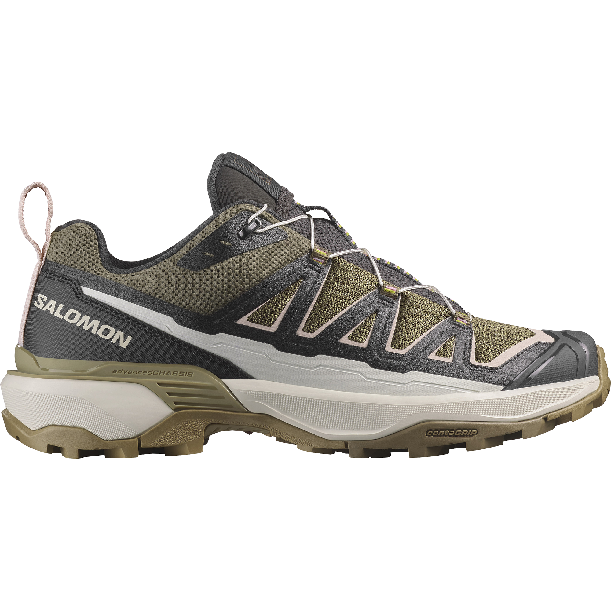 Outdoorschuh SALOMON "X ULTRA 360 EDGE", Damen, Gr. 42,5, beige (stone gray, phantom, hushed violet), Synthetik, Textil, Schuhe Outdoorschuh