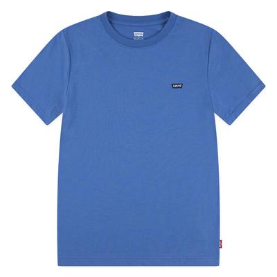 T-Shirt LEVI'S KIDS "LVB BATWING CHEST HIT", Jungen, Gr. 12 (152), blau (star sapphire), Single Jersey, Obermaterial: 100% Baumwolle, casual, Basic schmal hüftlang, Rundhals, Kurzarm, Shirts, for BOYS Image