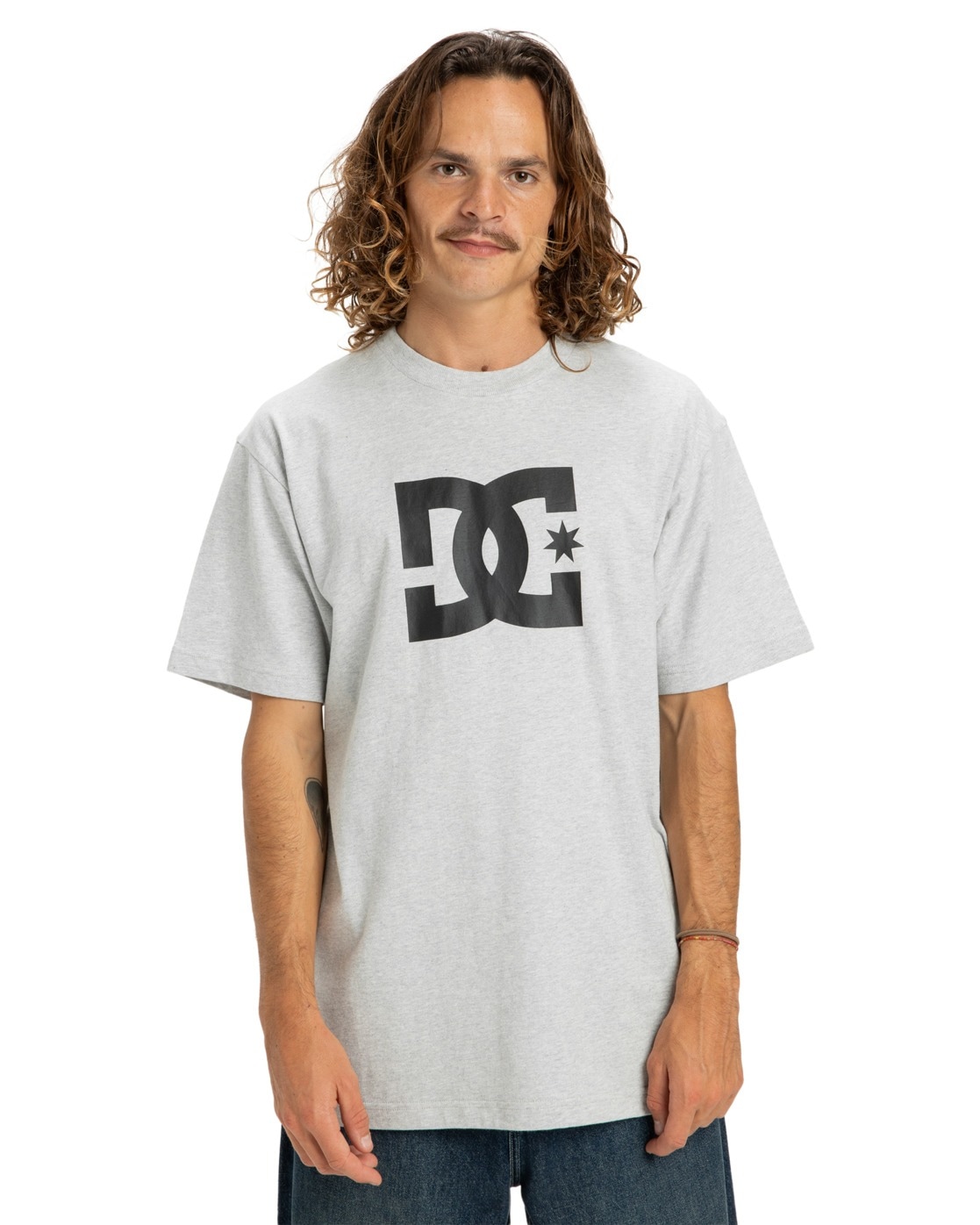 T-Shirt DC SHOES "DC Star", Herren, Gr. L, grau (light erdgrau), 75% Baumwolle, 25% Baumwolle, Shirts T-Shirt