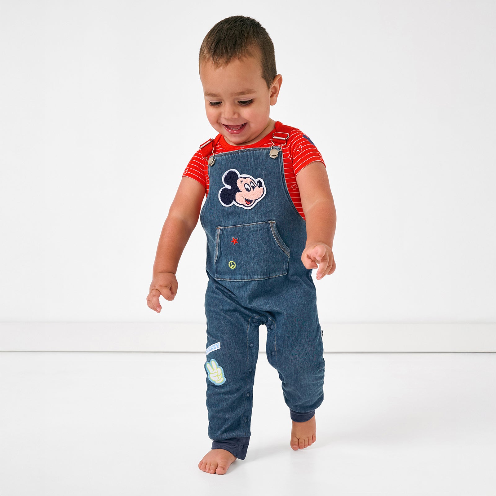 Disney Mickey Patch Denim Overall - 18-24 months