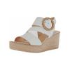 Keilsandalette GABOR "Gabor Sandalen Nappaleder", Damen, Gr. 38,5, braun (latte), Nappaleder, casual, Schuhe