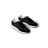 Sneaker CALVIN KLEIN JEANS "RETRO RUNNER ESS MIX MAT", Damen, Gr. 39, schwarz-weiß (schwarz, weiß), Textil, Synthetik, unifarben mit Farbeinsatz, sportlich, Schuhe, Schnürschuh, Runner-Sneaker, Freizeitschuh mit seitlichem CK-Logo