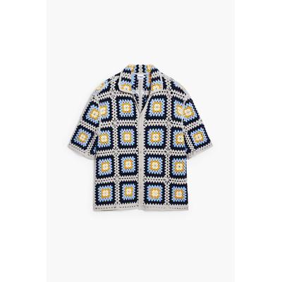 Crochet short-sleeve shirt