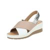 Keilsandalette IGI & CO "IGI & CO Sandalen Nappaleder", Damen, Gr. 40, weiß kombi, Nappaleder, casual, Schuhe