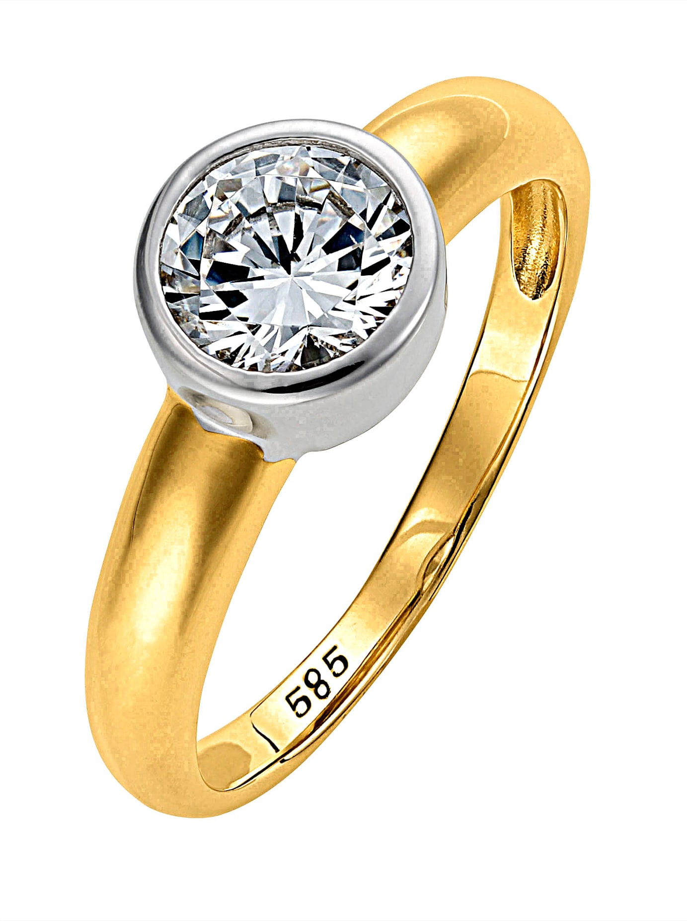 Fingerring LADY Gr. 21, gold (gelbgold 585), Fingerringe, Damen, 21, Gold Metall, Gold, Metall Image