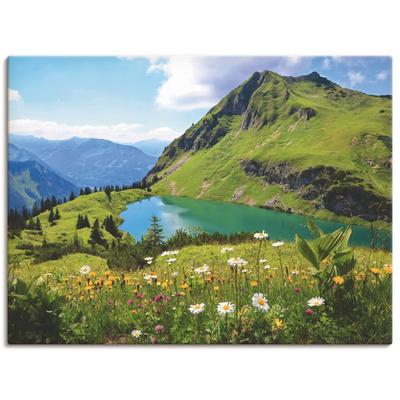 Wandbild ARTLAND "Seealpsee", grün (farbe bild(er): grün), B:80cm H:60cm, Canvas, Leinwand, Bilder, als Leinwandbild, Poster, Wandaufkleber in verschied. Größen Image