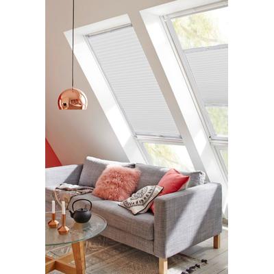 Dachfensterplissee SUNLINES "StartUp Style Honeycomb TL", weiß (weiß, weiß), B:61,4cm H:136,1cm, Obermaterial: 100% Polyester, Plissees, mit Führungsschienen Image