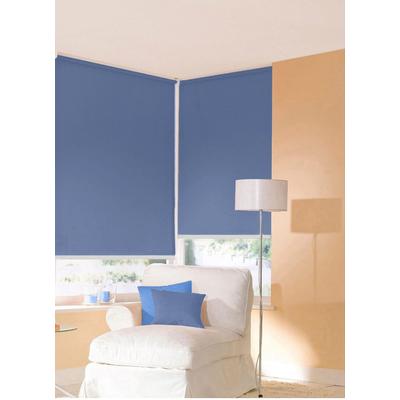 Seitenzugrollo SUNLINES "One size Style uni" Gr. 8, blau (jeansblau), B:82cm H:180cm, Polyester, Kunststoff, Metall, Rollos, Made in Germany Image