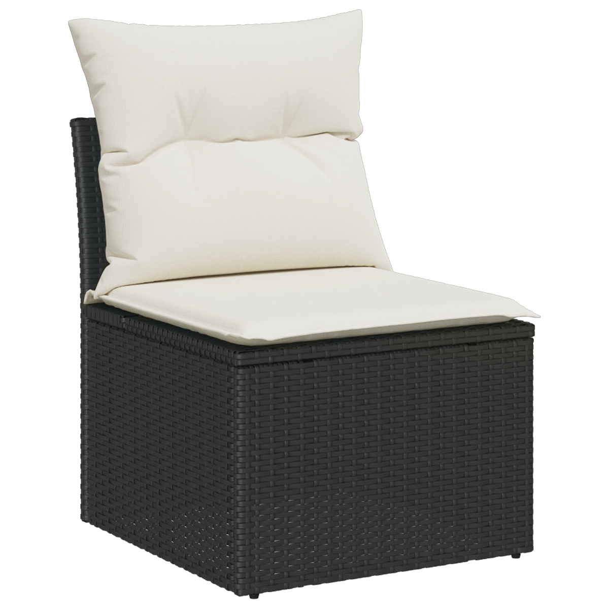vidaXL 12-teiliges Garten-Sofa-Set mit Kissen Schwarz Poly-Rattan Akazie Image