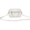 Michael Kors Damen Jet Set Item Große Ost-West Signatur Leder Reißverschluss Ketten Umhängetasche (Vanilla PVC/Puderrosé)