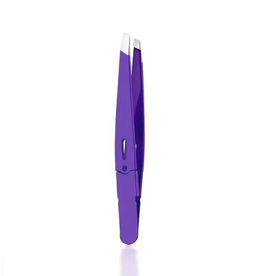 1pc Precision Tweezers for Eyebrows and Facial Hair, Durable Stainless Steel Hair Removal Tweezers for Plucking Beard and Brows, Essential Beauty Tool for Daily Grooming