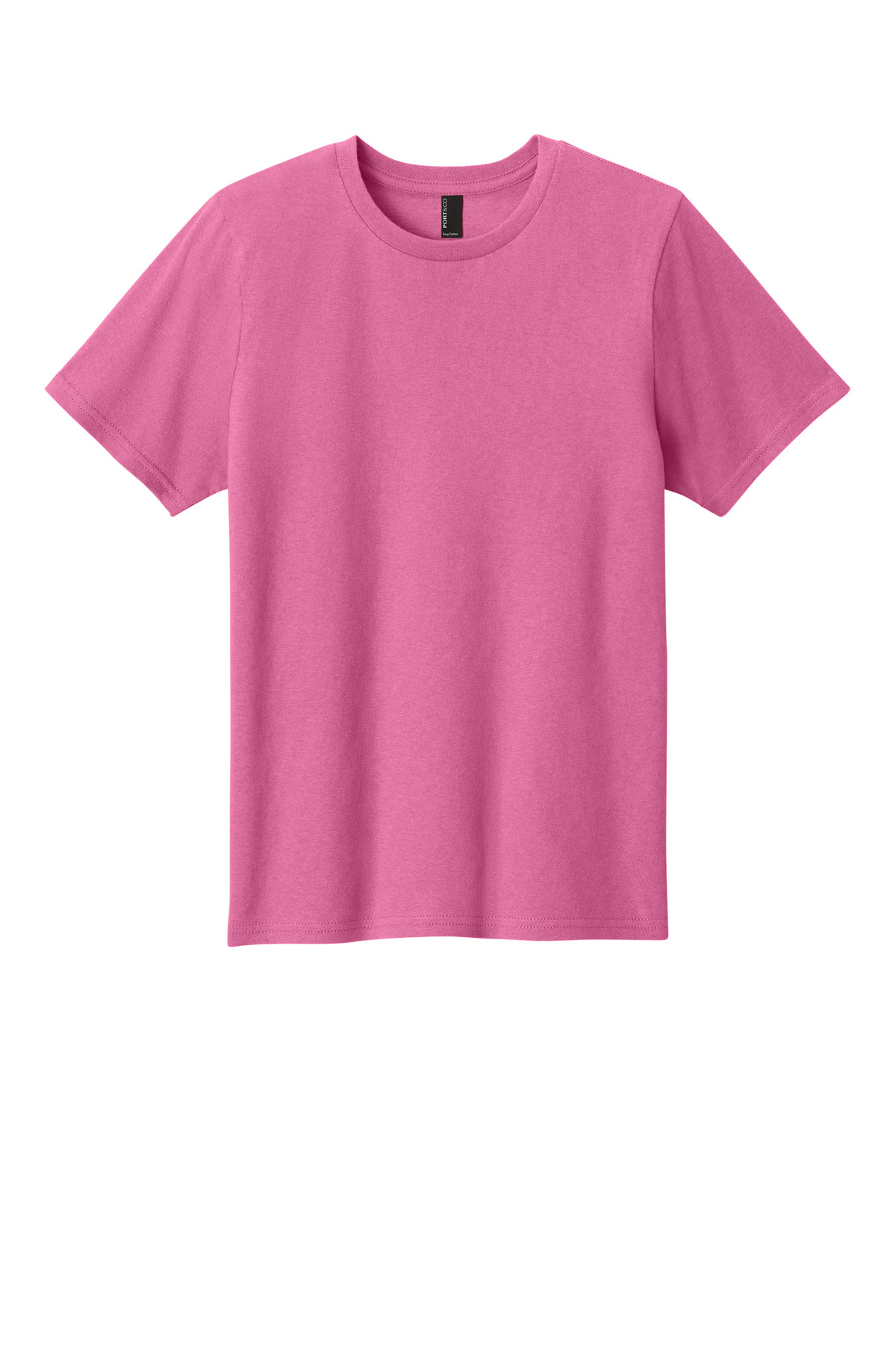 Port & Company PC43Y Co Youth Easy Cotton Top in Awareness Pink size Small | Cotton/Polyester Blend