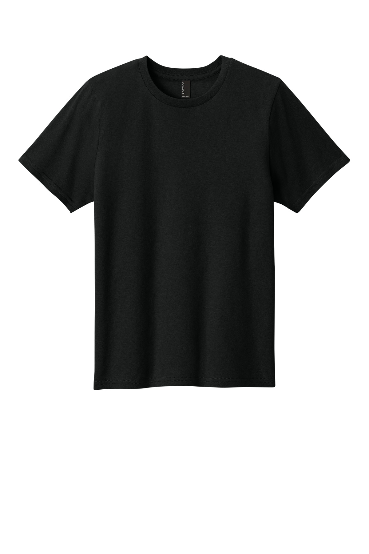 Port & Company PC43Y Co Youth Easy Cotton Top in Jet Black size Large