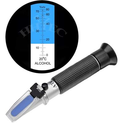 Destillat-Refraktometer, Alkohol, 0–80 % v/v, Hand-Refraktometer, Alkoholmessgerät für Spirituosen, Image