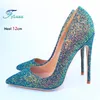 Größe 34-45 Dünne High Heel Elegante Frauen Party Abendkleid Schuhe 8CM 10CM 12CM Stiletto glitzert Pailletten Sommer Spitze Pumps