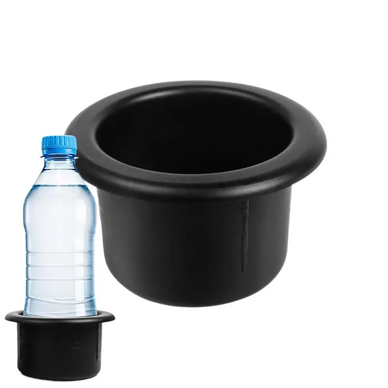 1PC Kunststoff Schwarz Tasse Wasser Trinken Halter Einbau Aschenbecher Halterung Ständer Universal Zubehör Für RV Auto Marine Boot Anhänger Image