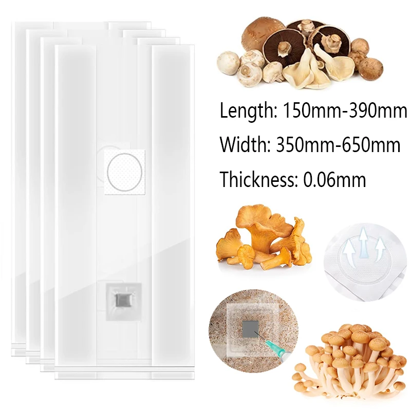 5/10 stücke Pilz Spawn Wachsen Tasche Anbau Taschen Autoklavier Substrat Pilz Spawn Tasche Für Pilz Pflanzen Lüften Taschen Image