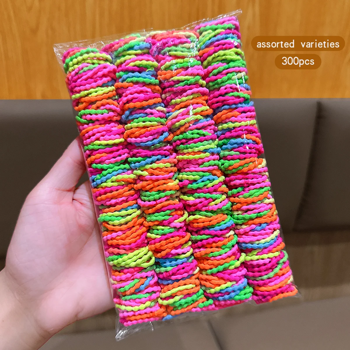 300 bunte kleine Gummibänder mit hoher Elastizität, langlebigem Stirnband und Haarschmuck Image