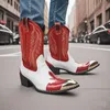Mode Spitz Männlichen Stiefeletten Plus Größe Party Schuhe Stickerei Cowboy Stiefel Aus Echtem Leder Männer Motorrad Kurze Stiefel