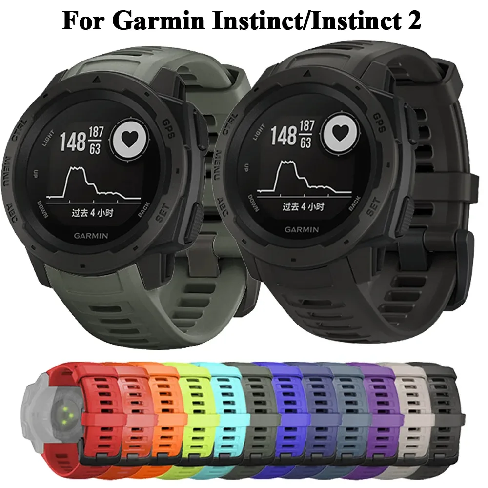 22mm Silikon Armband Armband Uhr Band Für Garmin Instinct Smart Uhr Sport Ersatz Wirstband männer uhren frauen Image