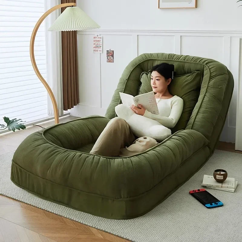 Klappbares Lazy-Schlafsofa – Dual-Purpose-Liegestuhl für Schlafzimmer/Wohnzimmer, riesige Tatami-Lounge mit klappbarem Design Image