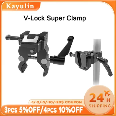 Kayulin Kamera Super Clamp Mit Universal V-Lock Mount Quick Release Adapter Für Sony DSLR Kamera Batterie Foto Studio zubehör