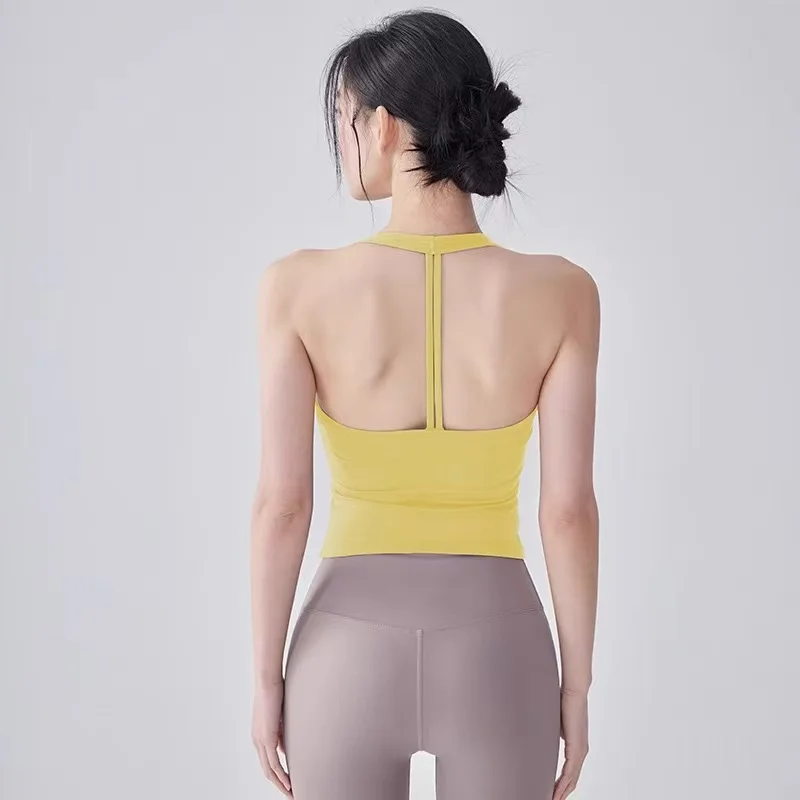 Fitness Weste Nahtlose Backless Sammeln Fitness Gym Laufen Shock-proof Training Atmungsaktive Außerhalb Tragen Yoga Kleidung Anzug Tops