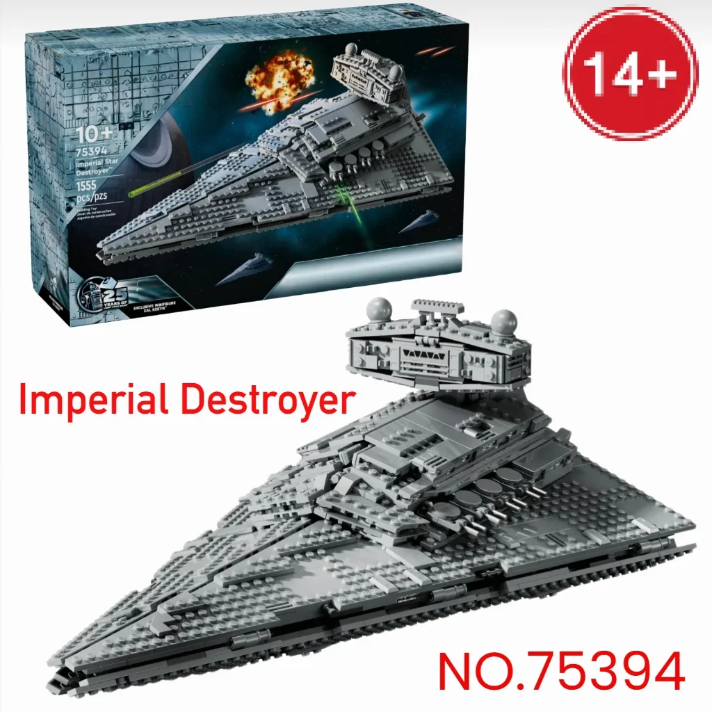 MINISO Disney 1555 Stück UCS Star Battle Bricks Imperial Star Destroyer Bausteine Puzzle Modell für Urlaub Geburtstagsgeschenke Image
