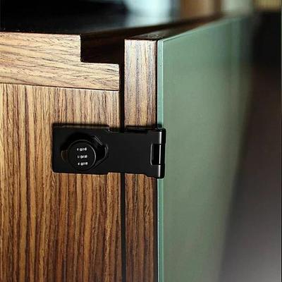 Anti Theft Cabinet Password Locks No Drilling Required Door Lock for Cabinets Drawers Shoe Cabinets Sliding Double Doors Wardrobe Secure Combination Lock for Home Safety