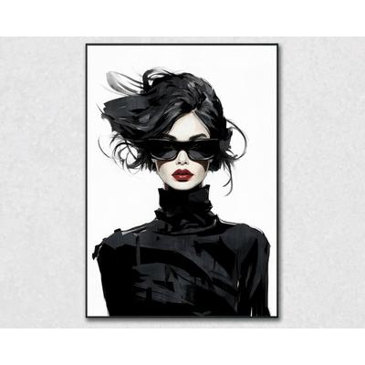 La Casa »Black and white Lady« Ölbild gerahmt 70x100 cm gerahmt Image