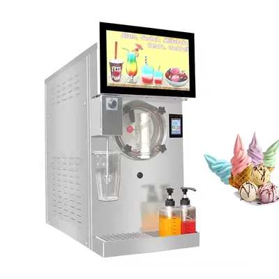 Commercial Single Cylinder Snow Melting Machine, Smoothie Frozen Beverage Machine, Stainless Steel Juice Machine