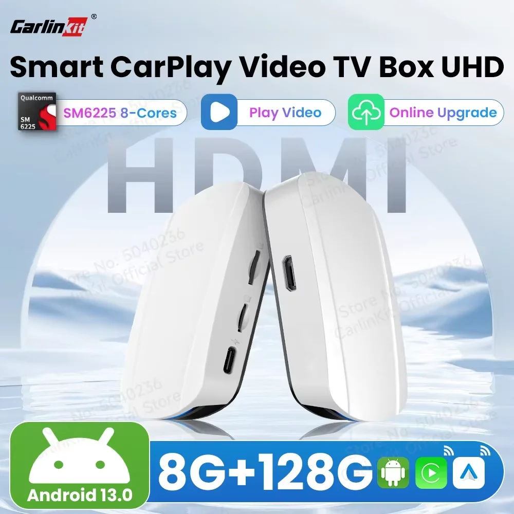 CarlinKit UHD HDMI Video Output Android 13 TV Box For Netflix YouTube Wireless Android Auto & CarPlay Adapter Car Play Smart Box