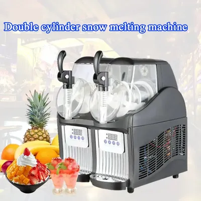 Snow Melting Machine Commercial Single and Double Cylinder Slush Machine Cold Drinks Beverage Juice Buffet Slush Machine