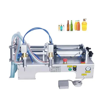 Pneumatic Electric Liquid Filling Machine Water/Milk/Juice Wine And Other Automatic Quantitative Double-head Filling Machine