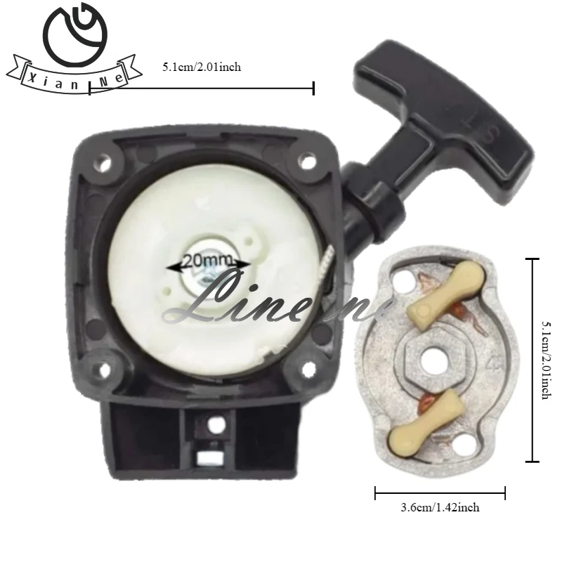 Easy to start pulley accessory for the Hedge Trimmer starter of CG260 F26CC 1E34F lawn mower, replaceable Mitsubishi