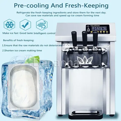Business Grade High-Quality Soft Ice Cream Machine With Three Flavors Of Frozen Yogurt Machine