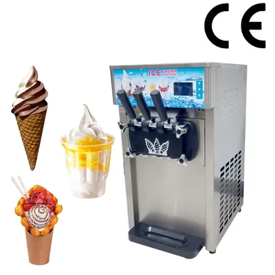 Three-Flavors Cone Ice Cream Machine Commercial Desktop Ice Cream Shop Ice Cream Machine Ice Cream Maker
