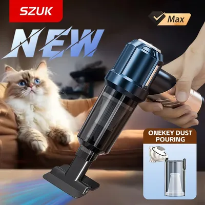 SZUK Car Vacuum Cleaner Strong Suction Cleaning Machine Mini Handheld Vacuum Cleaner Wireless Portable Vacuum Cleaner for Car