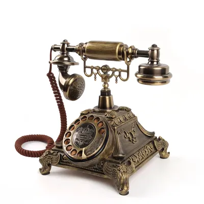 Wholesale New Arrival Vintage White Chrome Bronze Gold Telephone Guestbook Rotary Keypad Recording Audio Guest Book Phone
