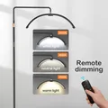 Andoer HD-M5X 36W Mezza Luna LED Luce di riempimento da pavimento Luminosità regolabile con supporto per telefono con supporto per luce in metallo da 1,8 m Spina UE RC