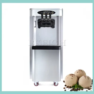Stainless Steel Ice Cream Machine, Soft Service Commercial Multifunctional Sweet Cone Machine