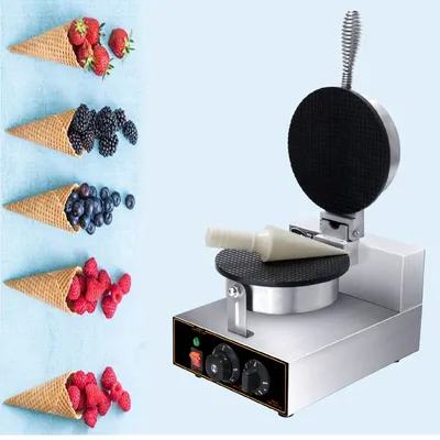 Ice Cream Cone Machine 220v Electric Ice Cream Crust Machine Waffle Machine Two Electric Pancake Machine