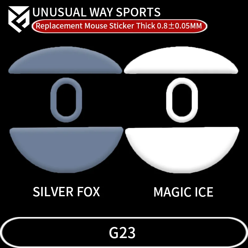 UnusualWaySports Mouse Skates Feet Incott G23 Cambered Surface PTFE Anti Collapse Magic Ice Pink Black Silver Fox