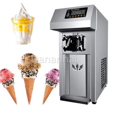12L/H Single Head Soft Ice Cream Machine Commercial Electric Desktop Small Ice Cream Machine