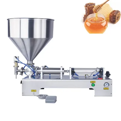 High Quality Paste Filling Machine, Cosmetic Yogurt Jam Gel Pneumatic Piston Filling Machine
