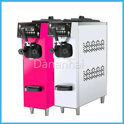 Free Shipping Rainbow System Portable Desktop Soft Ice Cream Small Frozen Yogurt Machine